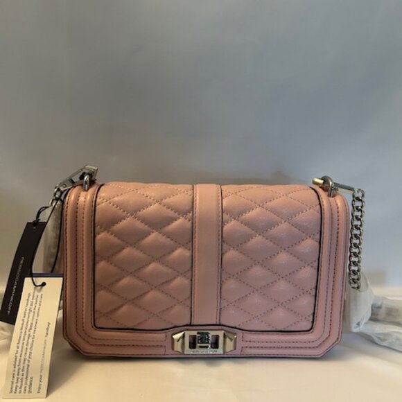 New Rebecca Minkoff Love Quilted Crossbody (Pink/Primose) - Picture 1 of 5